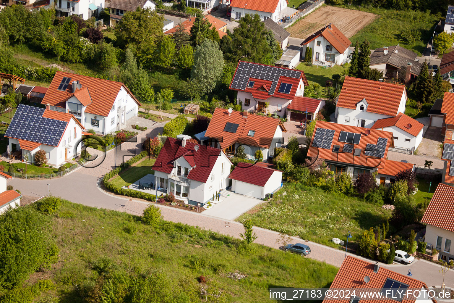 Quartier Mörzheim in Landau in der Pfalz dans le département Rhénanie-Palatinat, Allemagne d'en haut