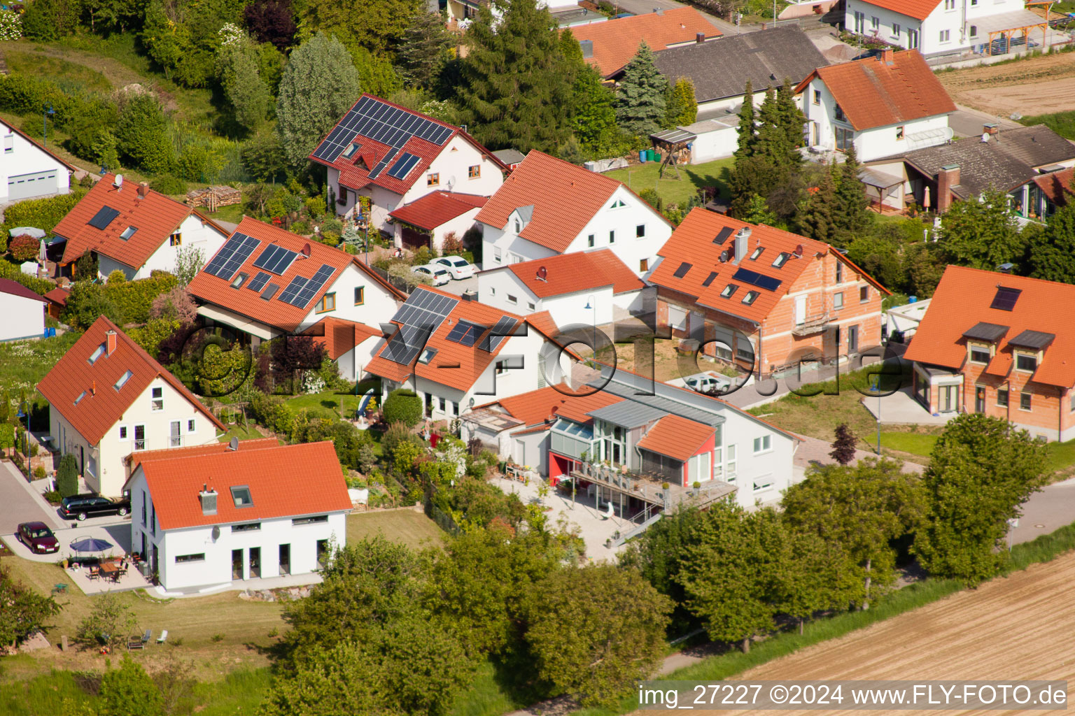 Quartier Mörzheim in Landau in der Pfalz dans le département Rhénanie-Palatinat, Allemagne d'en haut