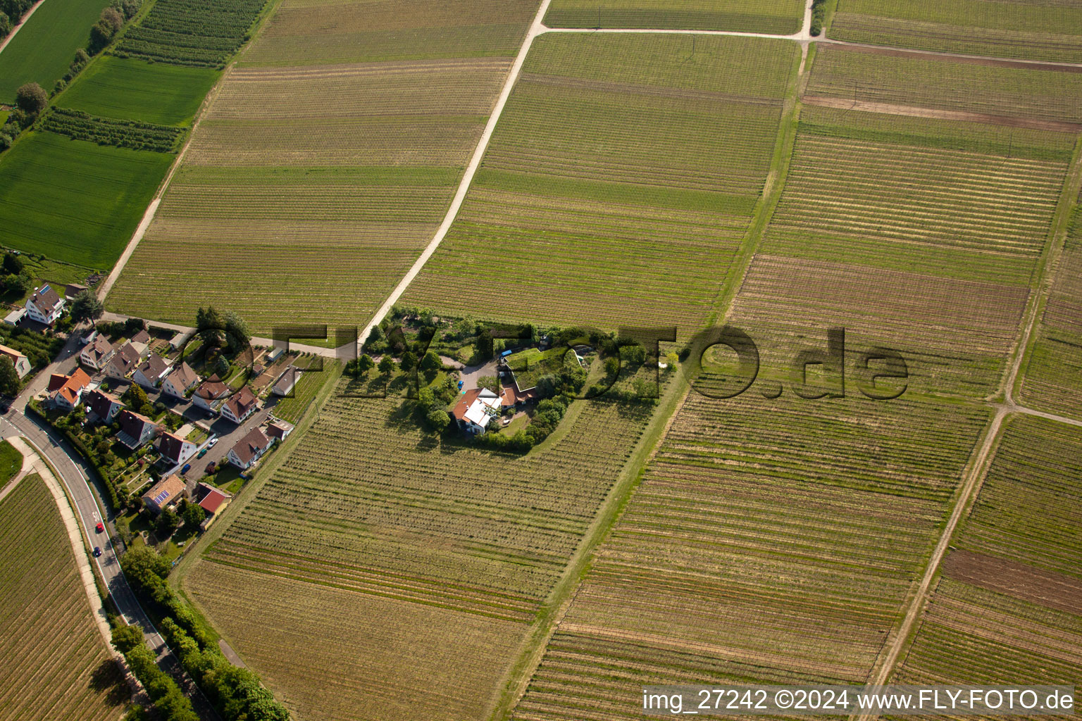 Photographie aérienne de Domaine Bioland Marzolph à le quartier Wollmesheim in Landau in der Pfalz dans le département Rhénanie-Palatinat, Allemagne