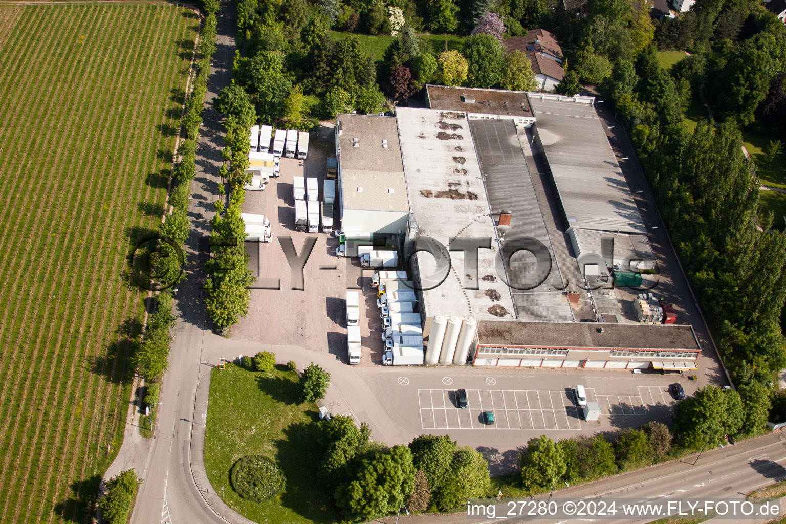 Vue oblique de Wollmesheimer Höhe, Hofmeister-Brot GmbH à Landau in der Pfalz dans le département Rhénanie-Palatinat, Allemagne