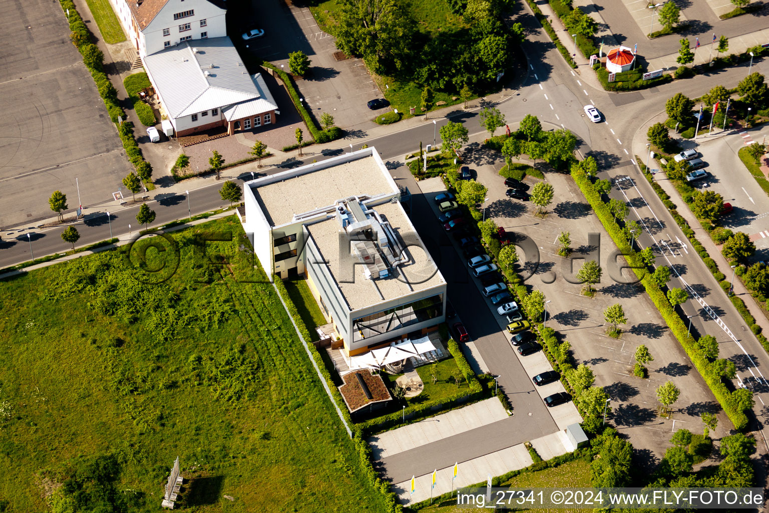 Vue oblique de Quartier Queichheim in Landau in der Pfalz dans le département Rhénanie-Palatinat, Allemagne