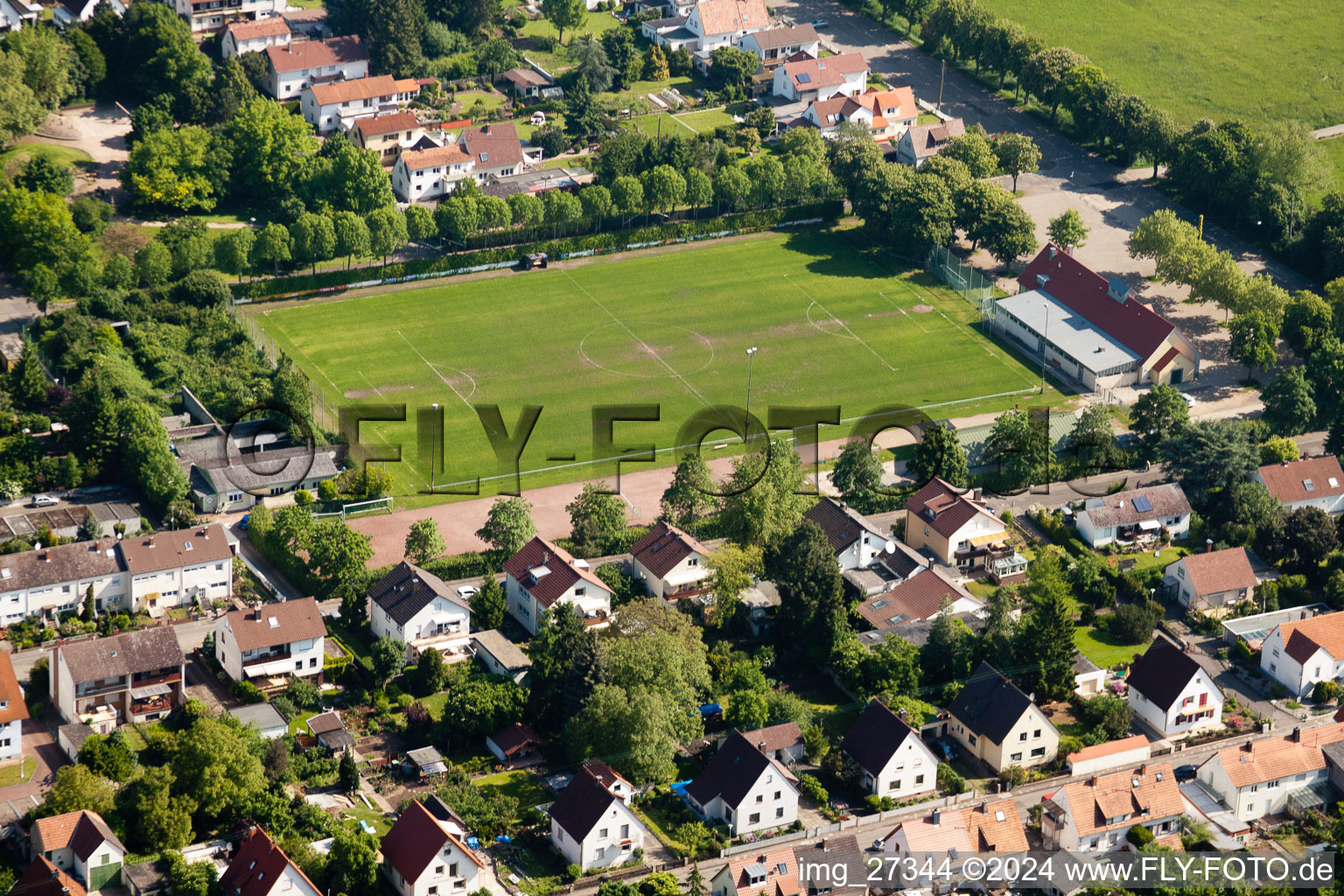 Quartier Queichheim in Landau in der Pfalz dans le département Rhénanie-Palatinat, Allemagne vue d'en haut