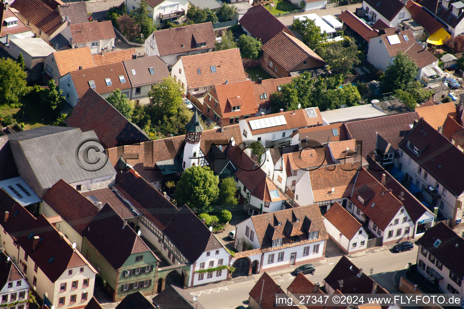 Quartier Queichheim in Landau in der Pfalz dans le département Rhénanie-Palatinat, Allemagne vue du ciel