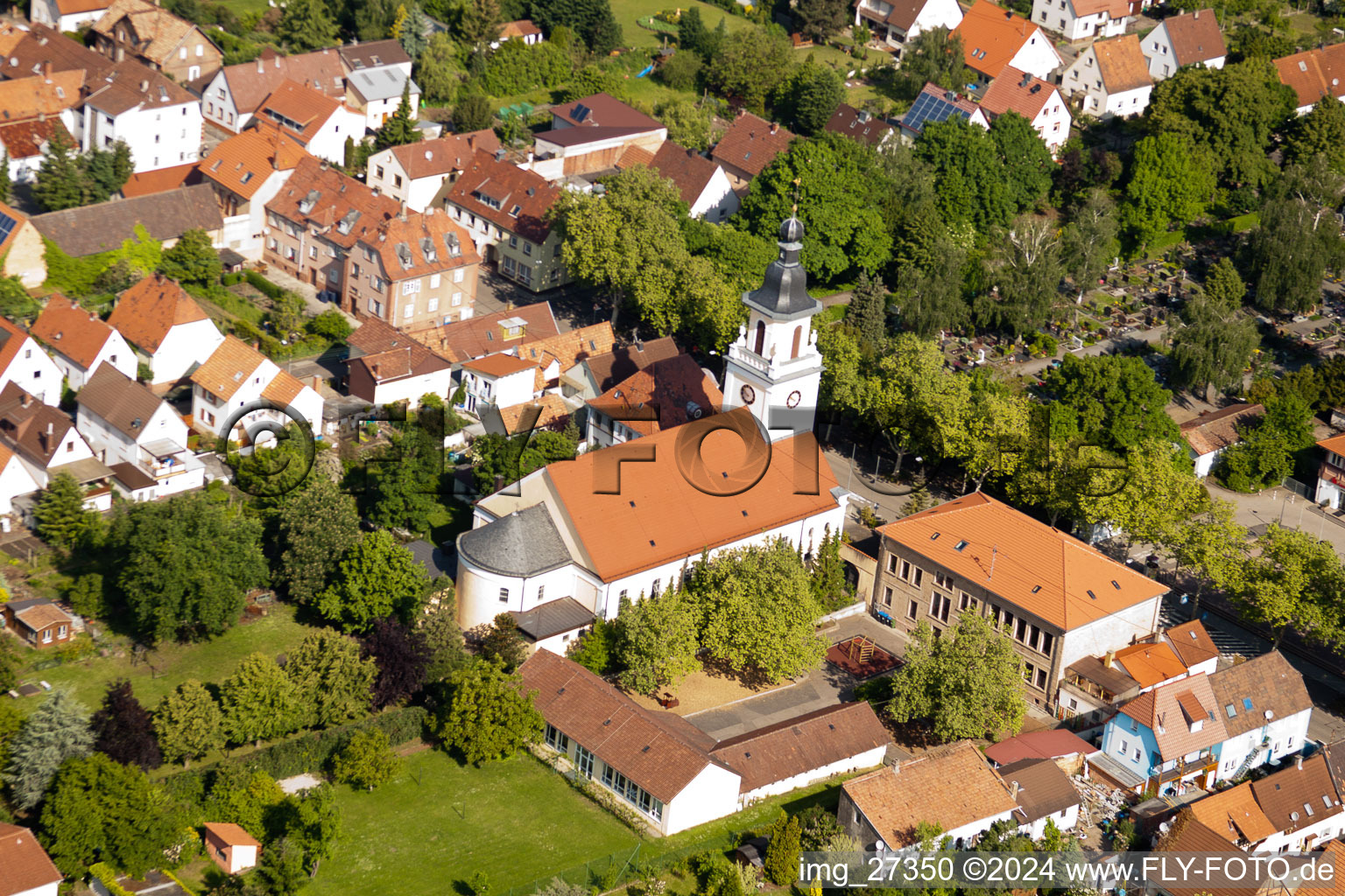 Enregistrement par drone de Quartier Queichheim in Landau in der Pfalz dans le département Rhénanie-Palatinat, Allemagne