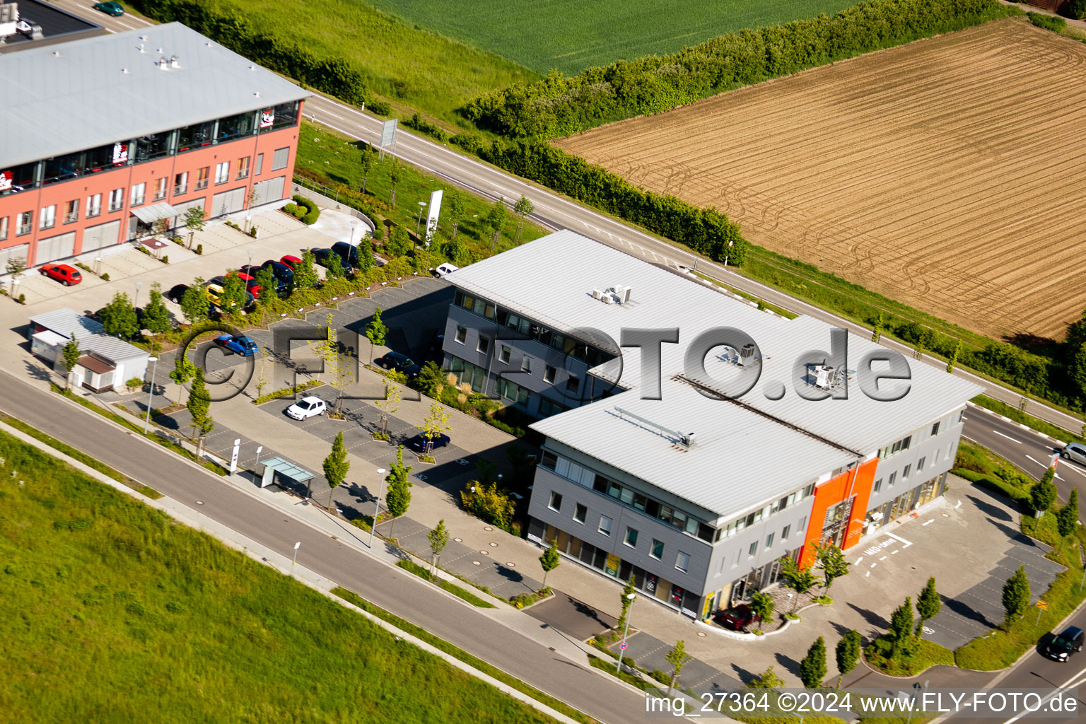 Vue oblique de Quartier Queichheim in Landau in der Pfalz dans le département Rhénanie-Palatinat, Allemagne