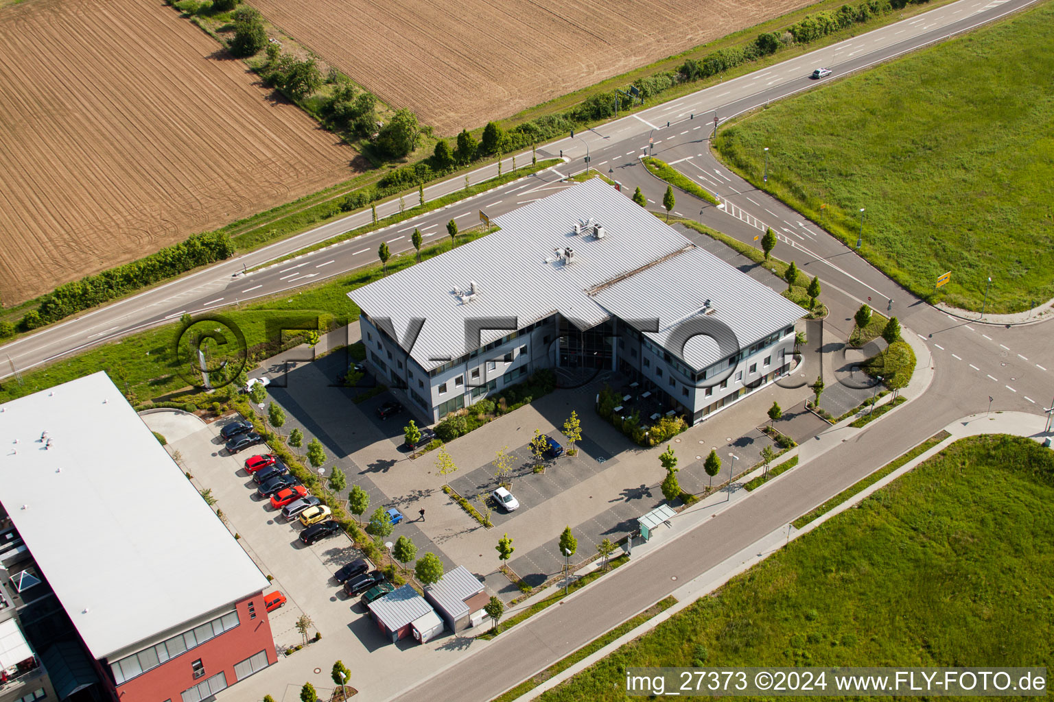 Quartier Queichheim in Landau in der Pfalz dans le département Rhénanie-Palatinat, Allemagne depuis l'avion