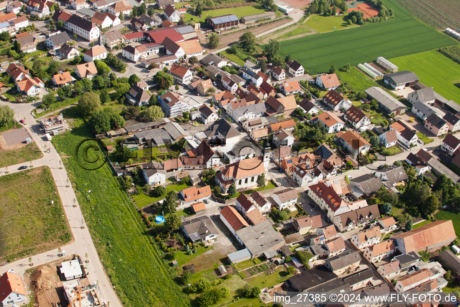 Quartier Mörlheim in Landau in der Pfalz dans le département Rhénanie-Palatinat, Allemagne du point de vue du drone