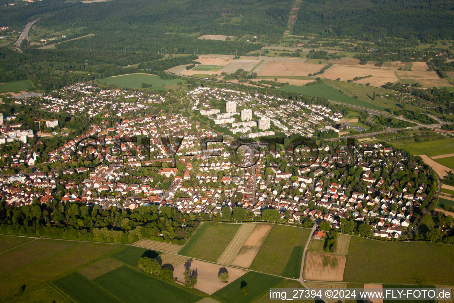 Enregistrement par drone de Quartier Rüppurr in Karlsruhe dans le département Bade-Wurtemberg, Allemagne