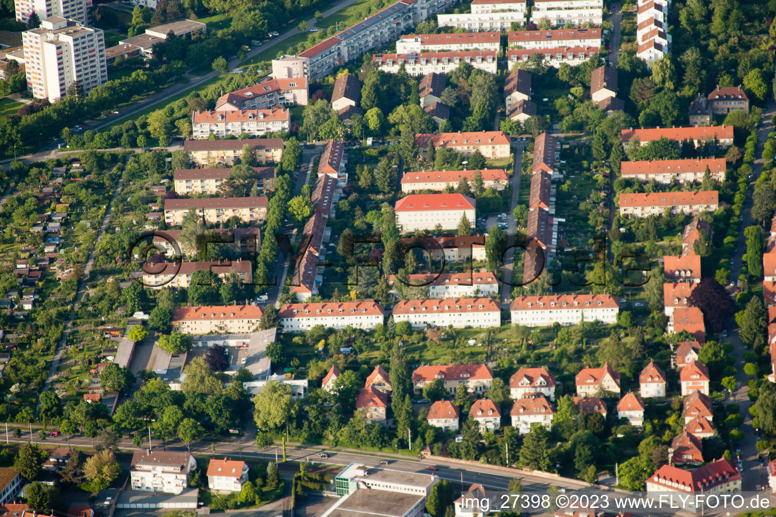 Image drone de Quartier Rüppurr in Karlsruhe dans le département Bade-Wurtemberg, Allemagne
