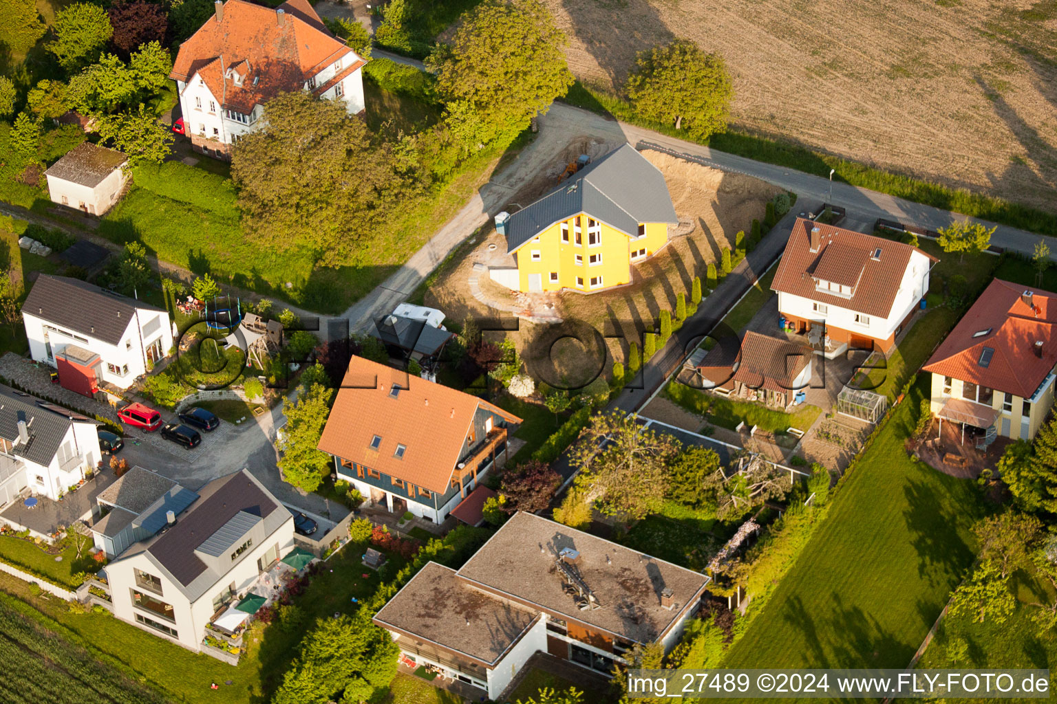 Quartier Durlach in Karlsruhe dans le département Bade-Wurtemberg, Allemagne depuis l'avion