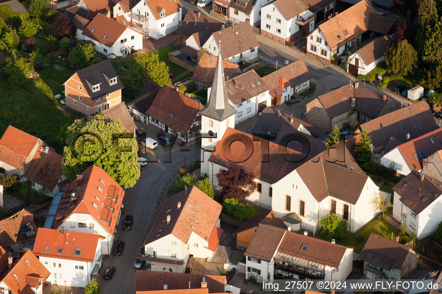 Vue oblique de Quartier Stupferich in Karlsruhe dans le département Bade-Wurtemberg, Allemagne