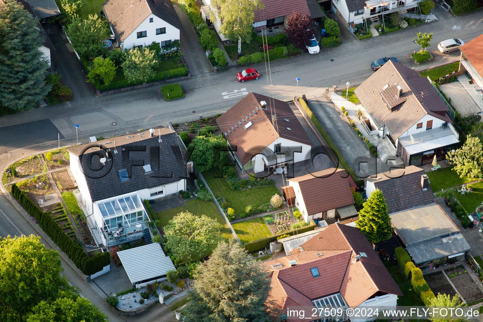 Photographie aérienne de Gerberastraße 4 à le quartier Stupferich in Karlsruhe dans le département Bade-Wurtemberg, Allemagne