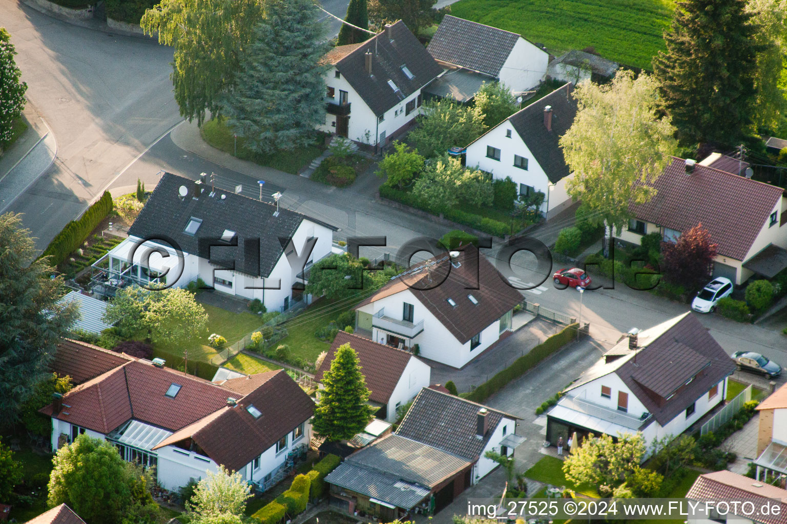 Gerberastraße 4 à le quartier Stupferich in Karlsruhe dans le département Bade-Wurtemberg, Allemagne vue d'en haut