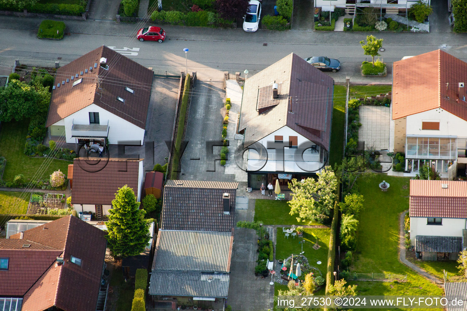 Gerberastraße 4 à le quartier Stupferich in Karlsruhe dans le département Bade-Wurtemberg, Allemagne vue du ciel