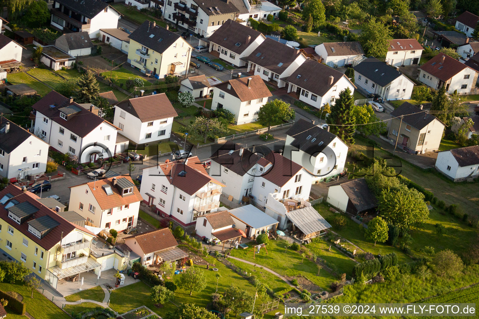 Vue oblique de Quartier Stupferich in Karlsruhe dans le département Bade-Wurtemberg, Allemagne