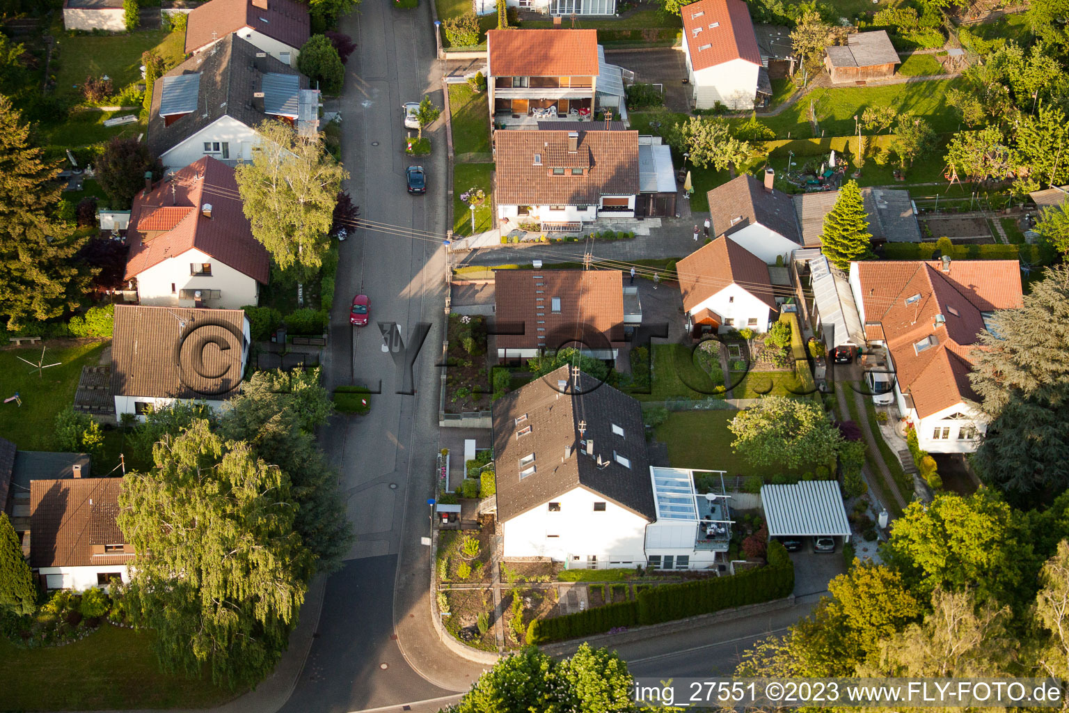 Photographie aérienne de Gerberastraße 4 à le quartier Stupferich in Karlsruhe dans le département Bade-Wurtemberg, Allemagne