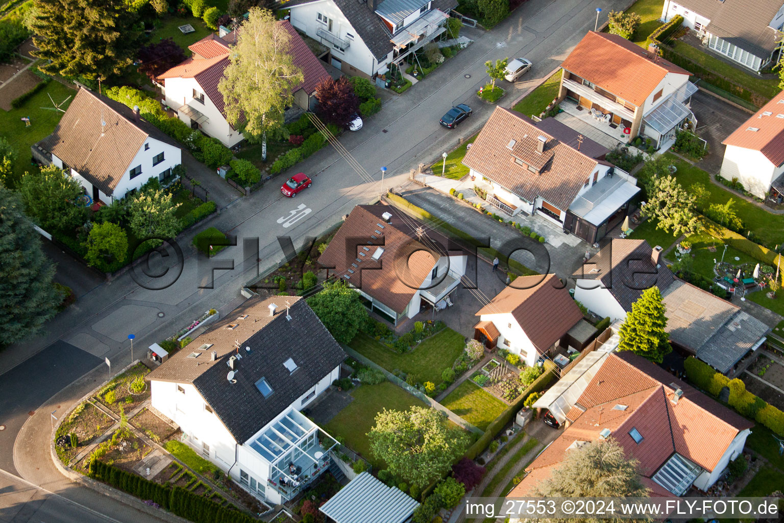 Gerberastraße 4 à le quartier Stupferich in Karlsruhe dans le département Bade-Wurtemberg, Allemagne d'en haut