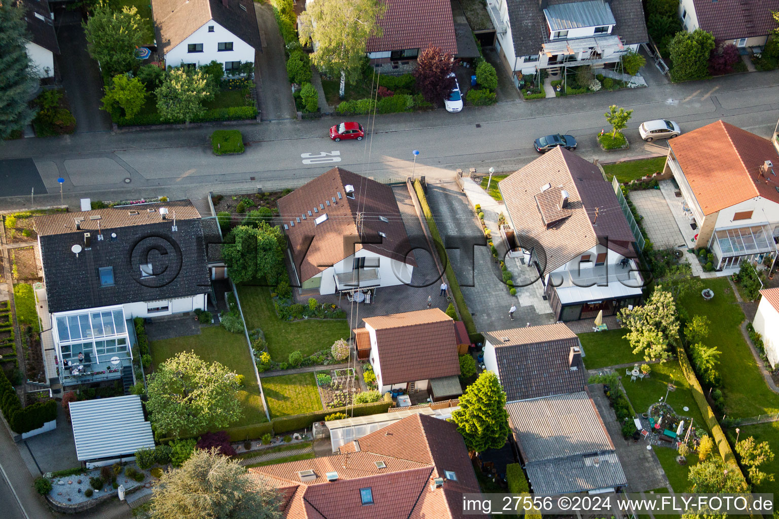 Gerberastraße 4 à le quartier Stupferich in Karlsruhe dans le département Bade-Wurtemberg, Allemagne vue d'en haut