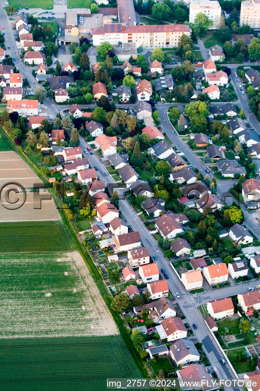 Vue aérienne de Zeppelinstr. à Kandel dans le département Rhénanie-Palatinat, Allemagne