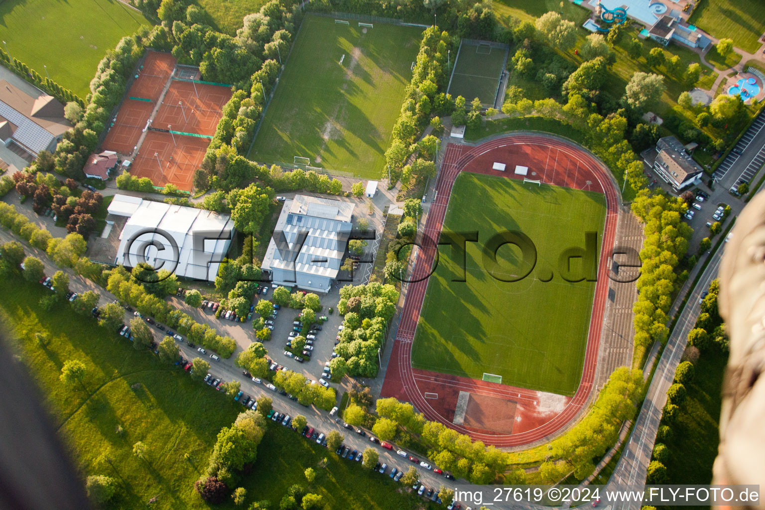 Reichenbach, club de tennis Waldbronn e. v à le quartier Busenbach in Waldbronn dans le département Bade-Wurtemberg, Allemagne d'en haut