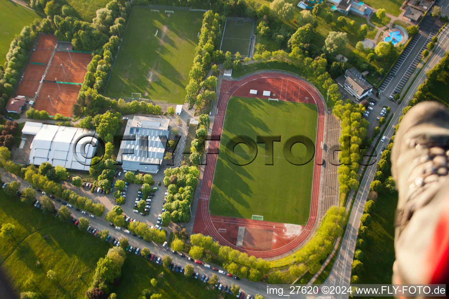 Reichenbach, club de tennis Waldbronn e. v à le quartier Busenbach in Waldbronn dans le département Bade-Wurtemberg, Allemagne hors des airs