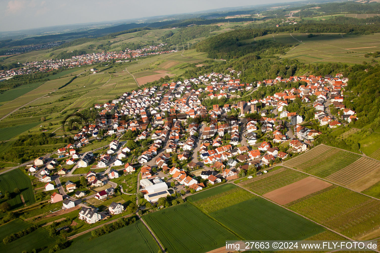 Vue aérienne de Quartier Malschenberg in Rauenberg dans le département Bade-Wurtemberg, Allemagne