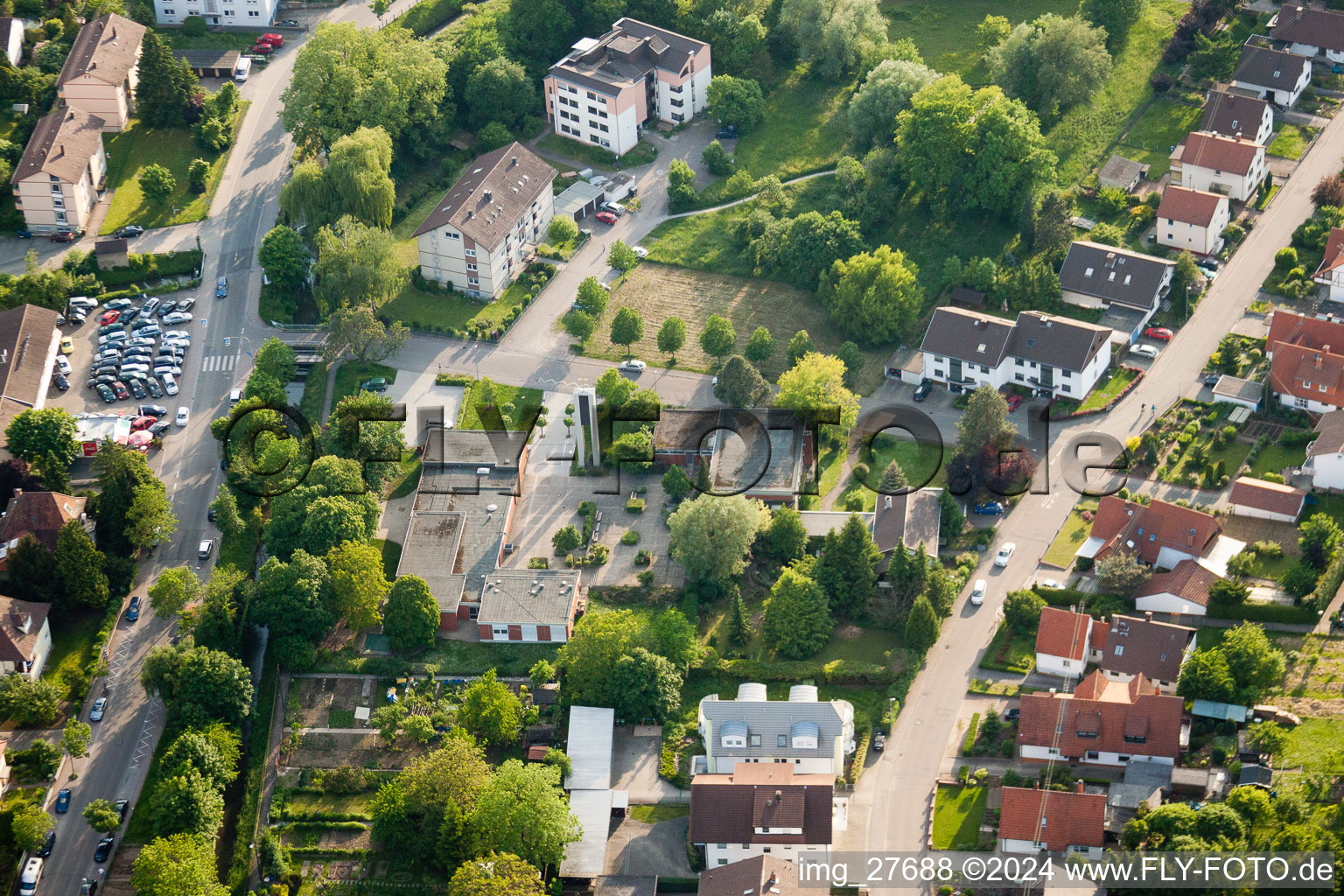 Communauté Christique à Wiesloch dans le département Bade-Wurtemberg, Allemagne hors des airs