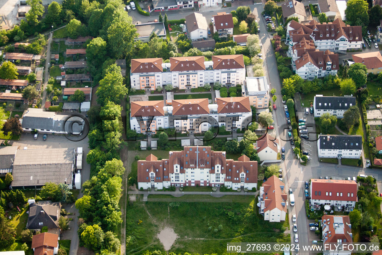 Vue aérienne de Sofiensstr à Wiesloch dans le département Bade-Wurtemberg, Allemagne