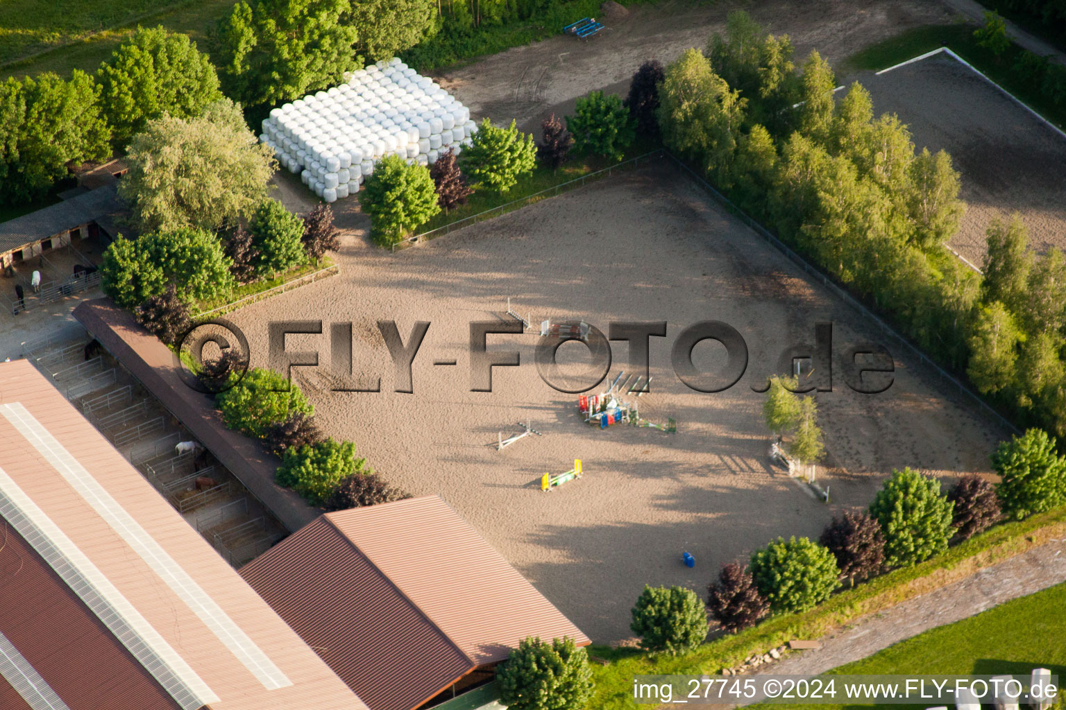 Photographie aérienne de Centre équestre Engelberth sur le Bögnerweg à Wiesloch dans le département Bade-Wurtemberg, Allemagne