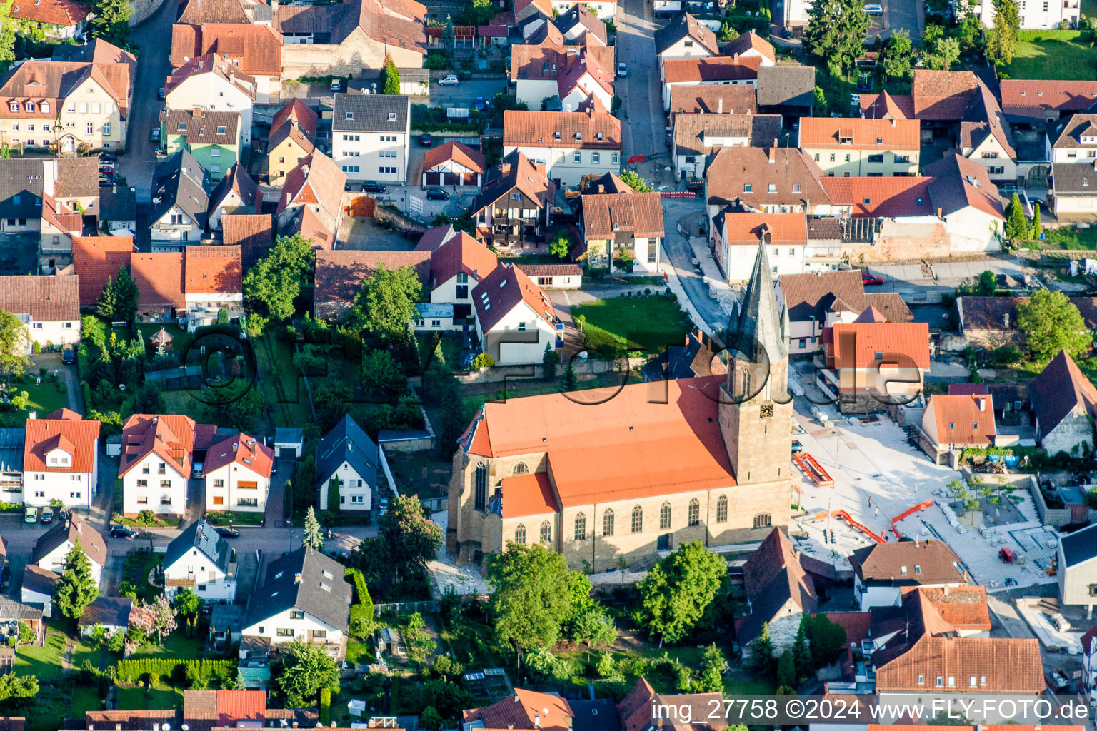 Vue aérienne de Rauenberg dans le département Bade-Wurtemberg, Allemagne