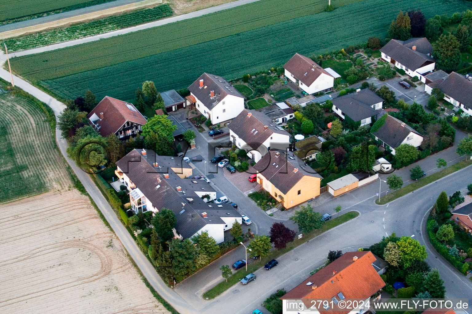 Vue aérienne de Nansenstr à Kandel dans le département Rhénanie-Palatinat, Allemagne