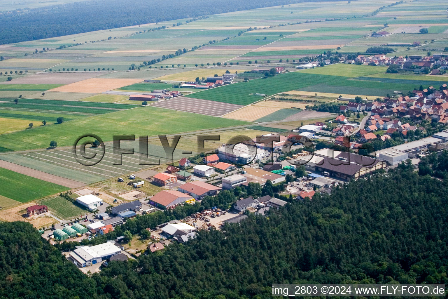 Vue aérienne de Zone industrielle W à Hatzenbühl dans le département Rhénanie-Palatinat, Allemagne