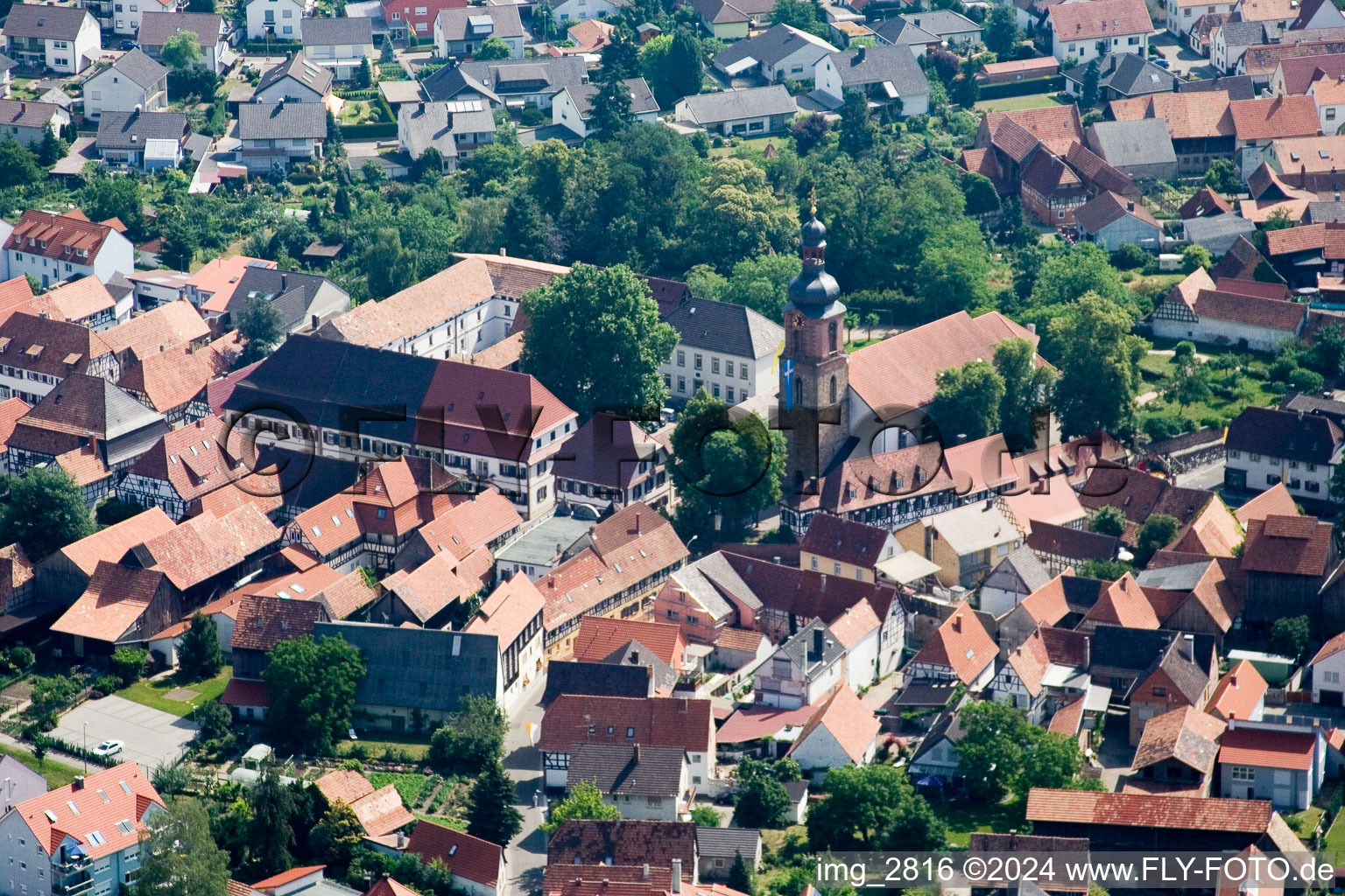 Vue aérienne de Centre à Rheinzabern dans le département Rhénanie-Palatinat, Allemagne