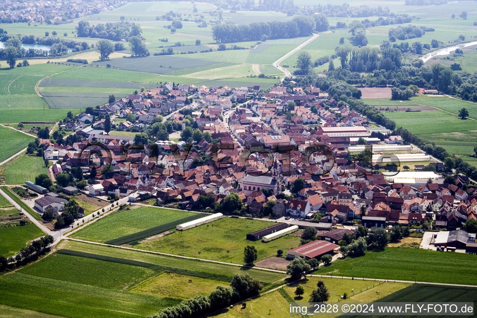 Image drone de Neupotz dans le département Rhénanie-Palatinat, Allemagne