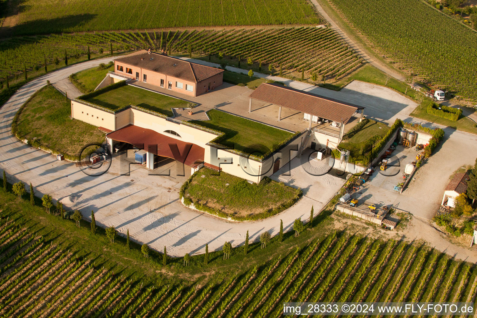 Vue oblique de Valiano dans le département Toscane, Italie