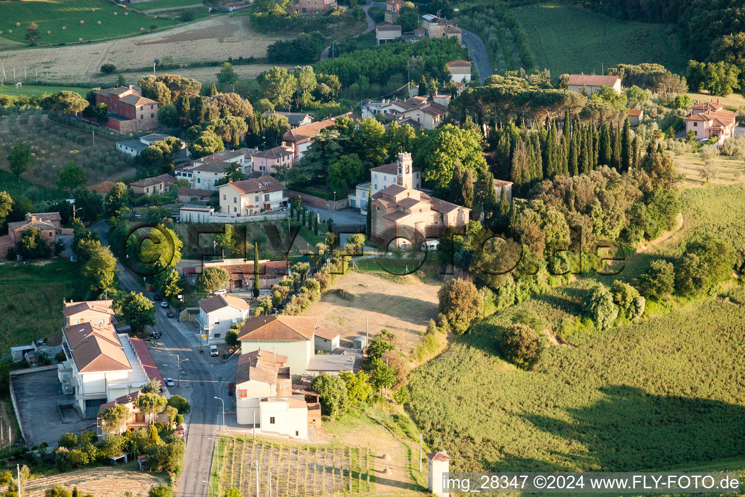 Vue aérienne de Gioiella dans le département Ombrie, Italie