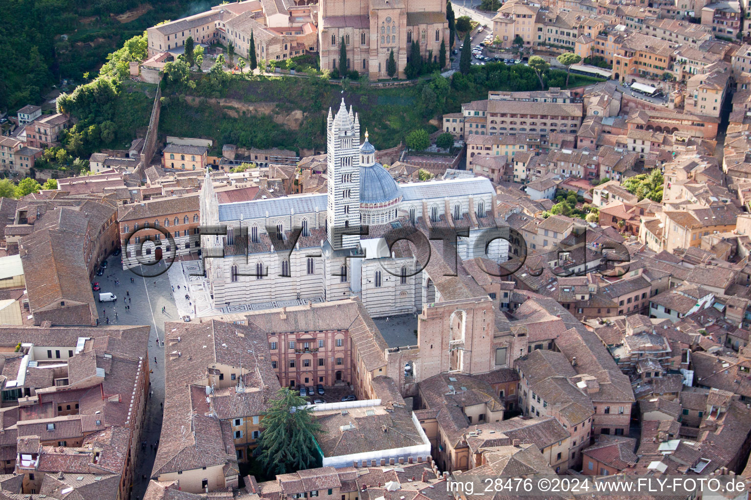 Vue aérienne de Siena dans le département Siena, Italie