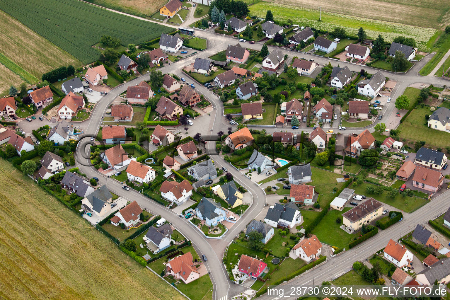 Scheibenhardt à Scheibenhard dans le département Bas Rhin, France d'un drone