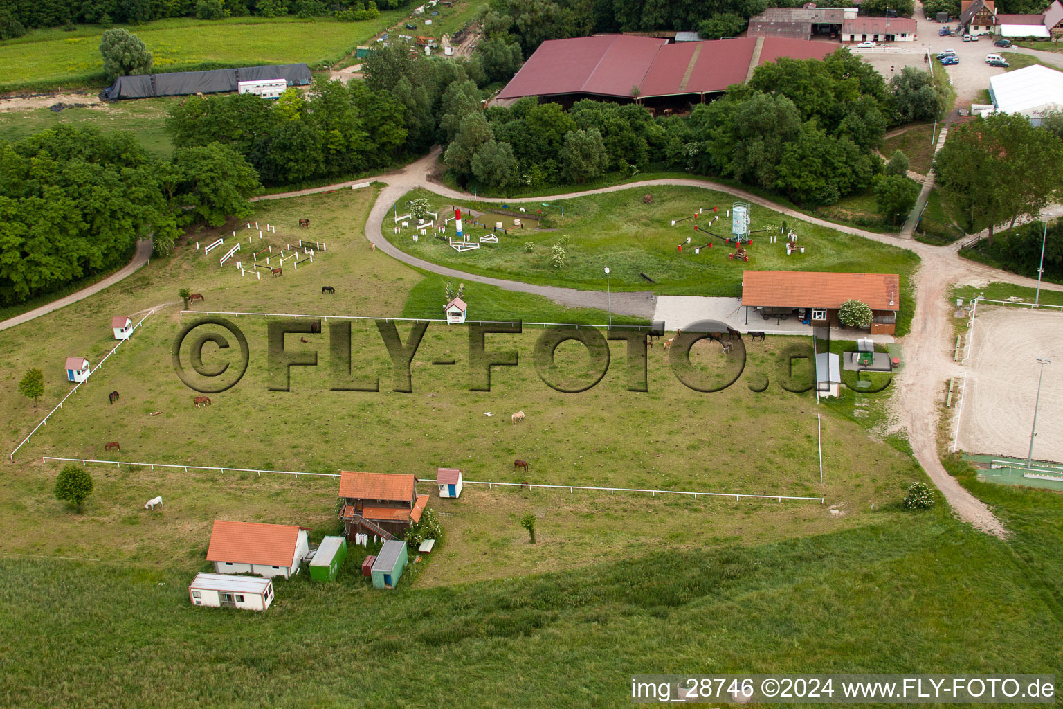 Photographie aérienne de Haras de la Née à Neewiller-près-Lauterbourg dans le département Bas Rhin, France