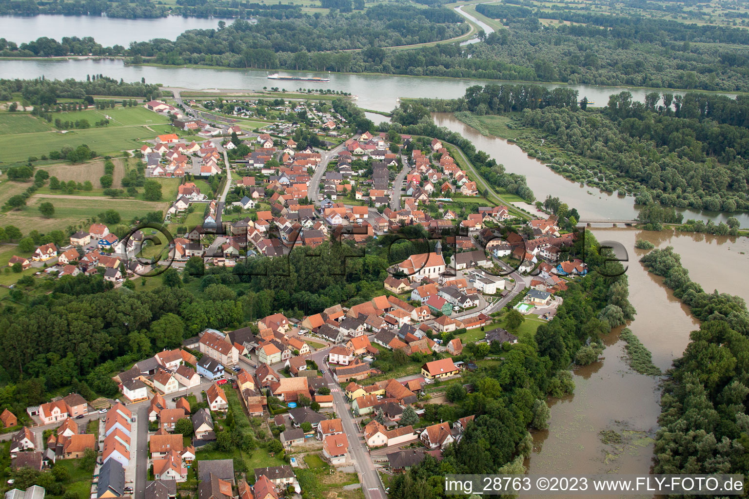 Munchhausen dans le département Bas Rhin, France vue d'en haut