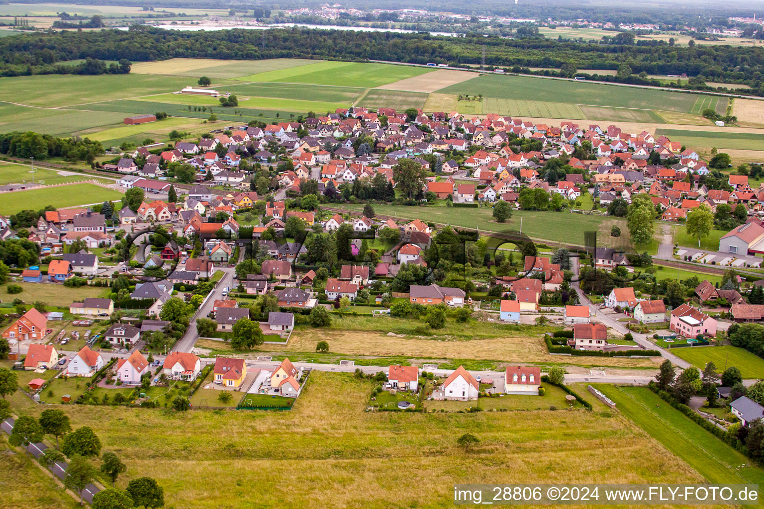 Rountzenheim dans le département Bas Rhin, France vue d'en haut