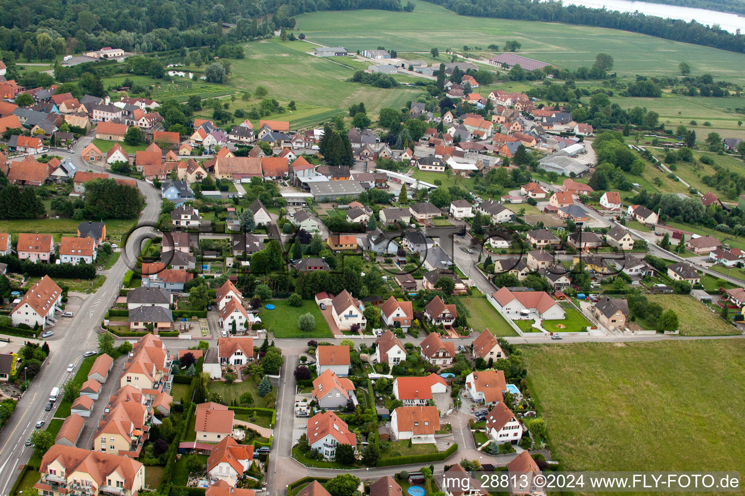 Stattmatten dans le département Bas Rhin, France vue d'en haut