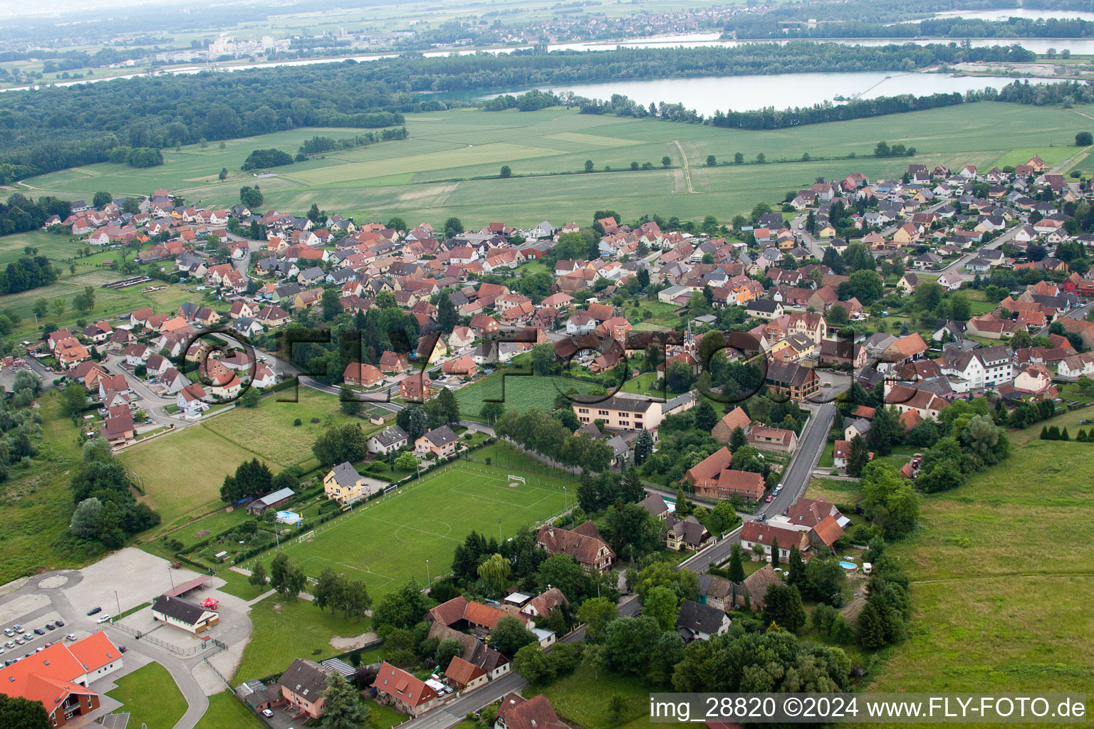 Dalhunden dans le département Bas Rhin, France vue d'en haut