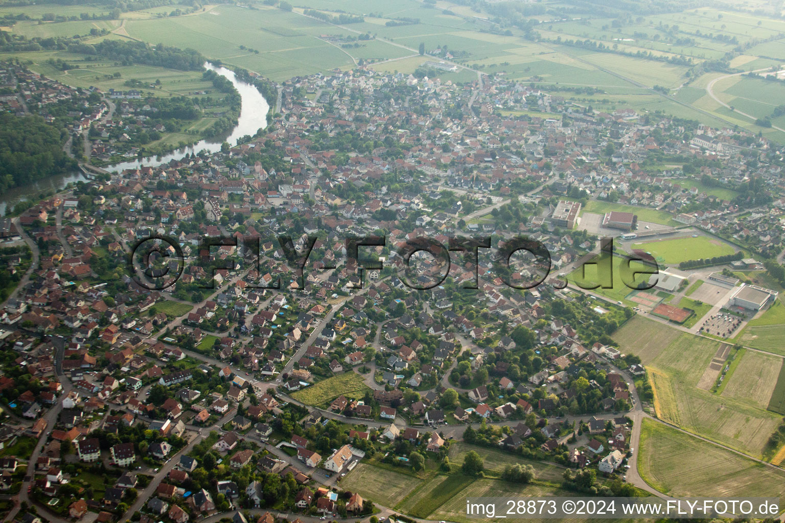 Photographie aérienne de La Wantzenau dans le département Bas Rhin, France