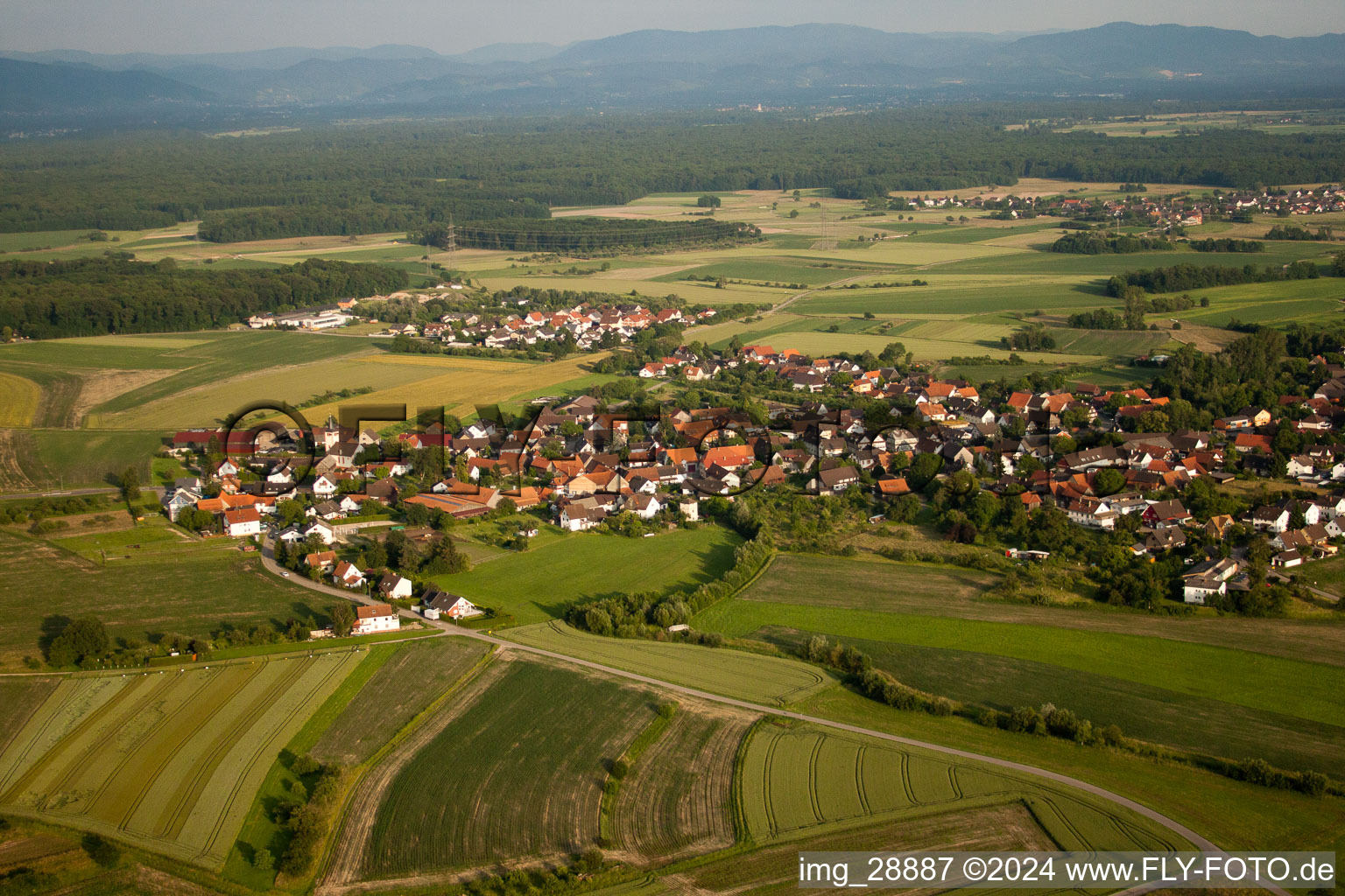 Quartier Diersheim in Rheinau dans le département Bade-Wurtemberg, Allemagne d'en haut