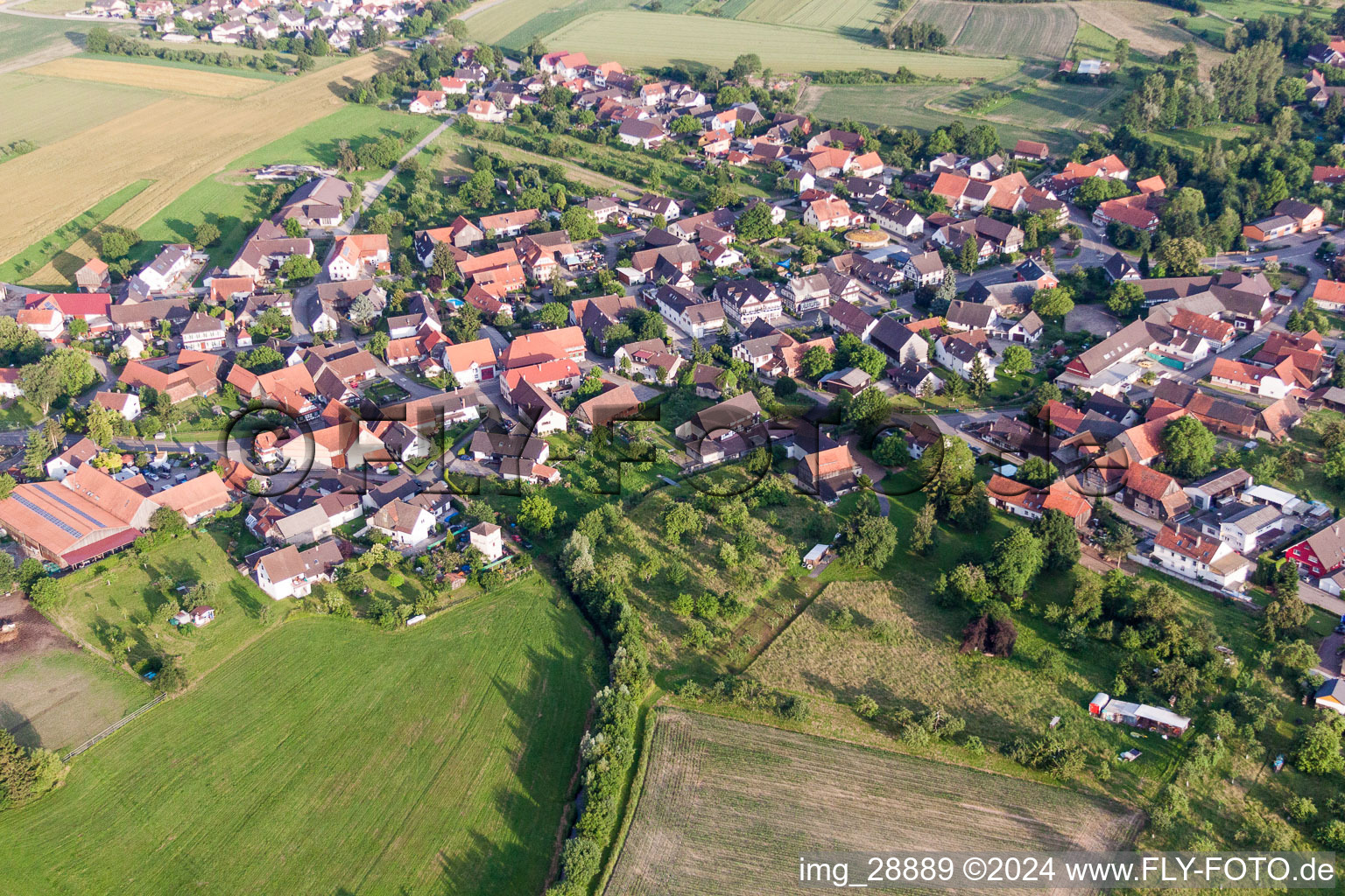 Vue aérienne de Vue sur le village à le quartier Linx in Rheinau dans le département Bade-Wurtemberg, Allemagne