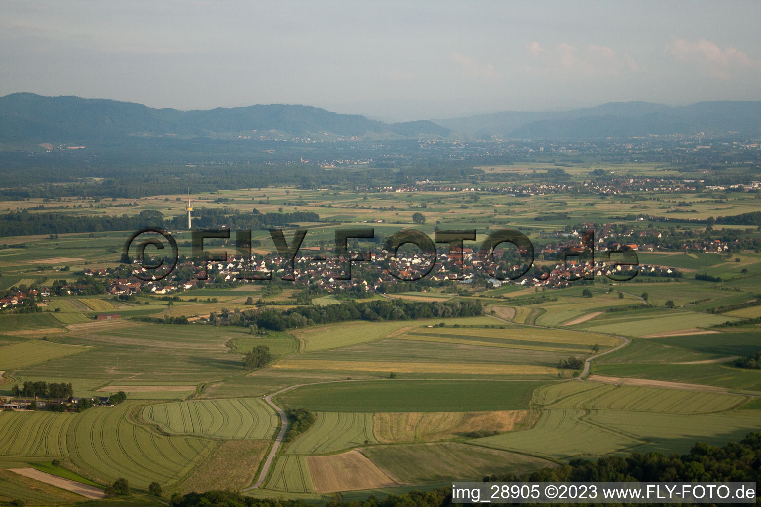Legelshurst dans le département Bade-Wurtemberg, Allemagne vue d'en haut