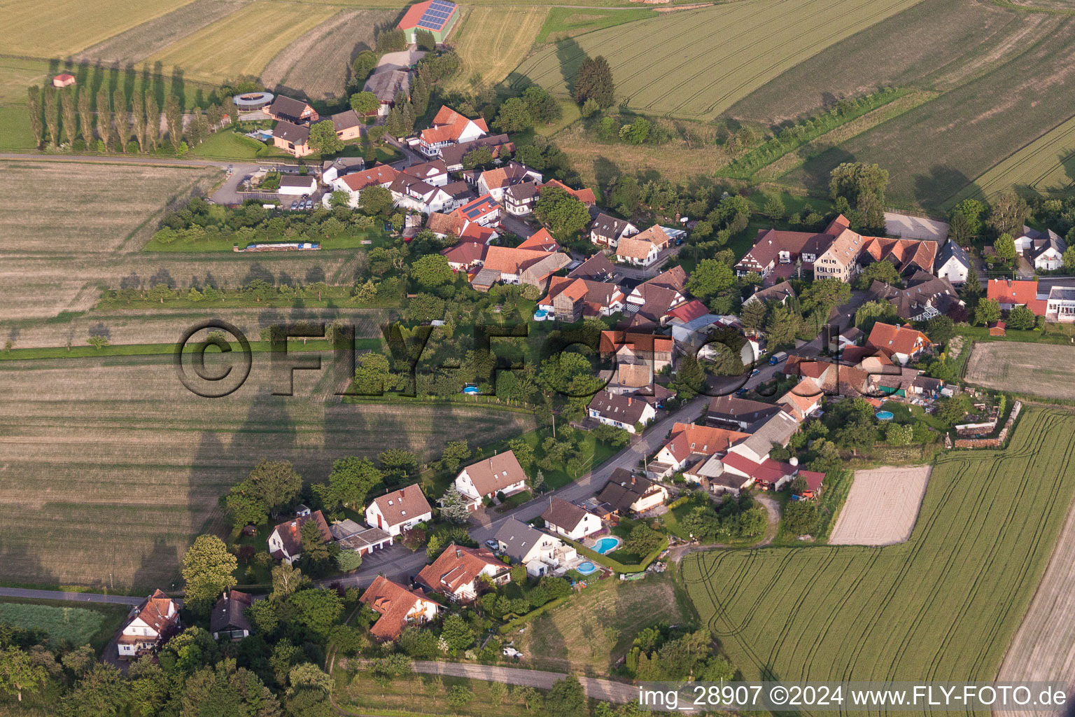 Photographie aérienne de Dans le quartier Legelshurst à Willstätt à Legelshurst dans le département Bade-Wurtemberg, Allemagne
