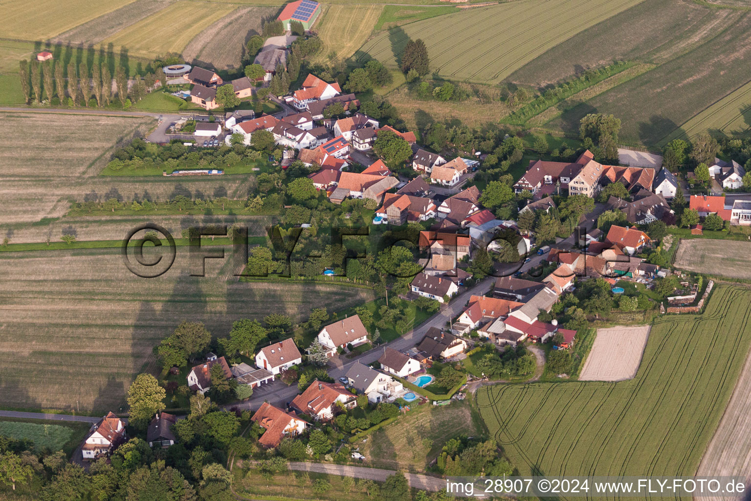 Photographie aérienne de Vue sur le village à le quartier Legelshurst in Willstätt dans le département Bade-Wurtemberg, Allemagne