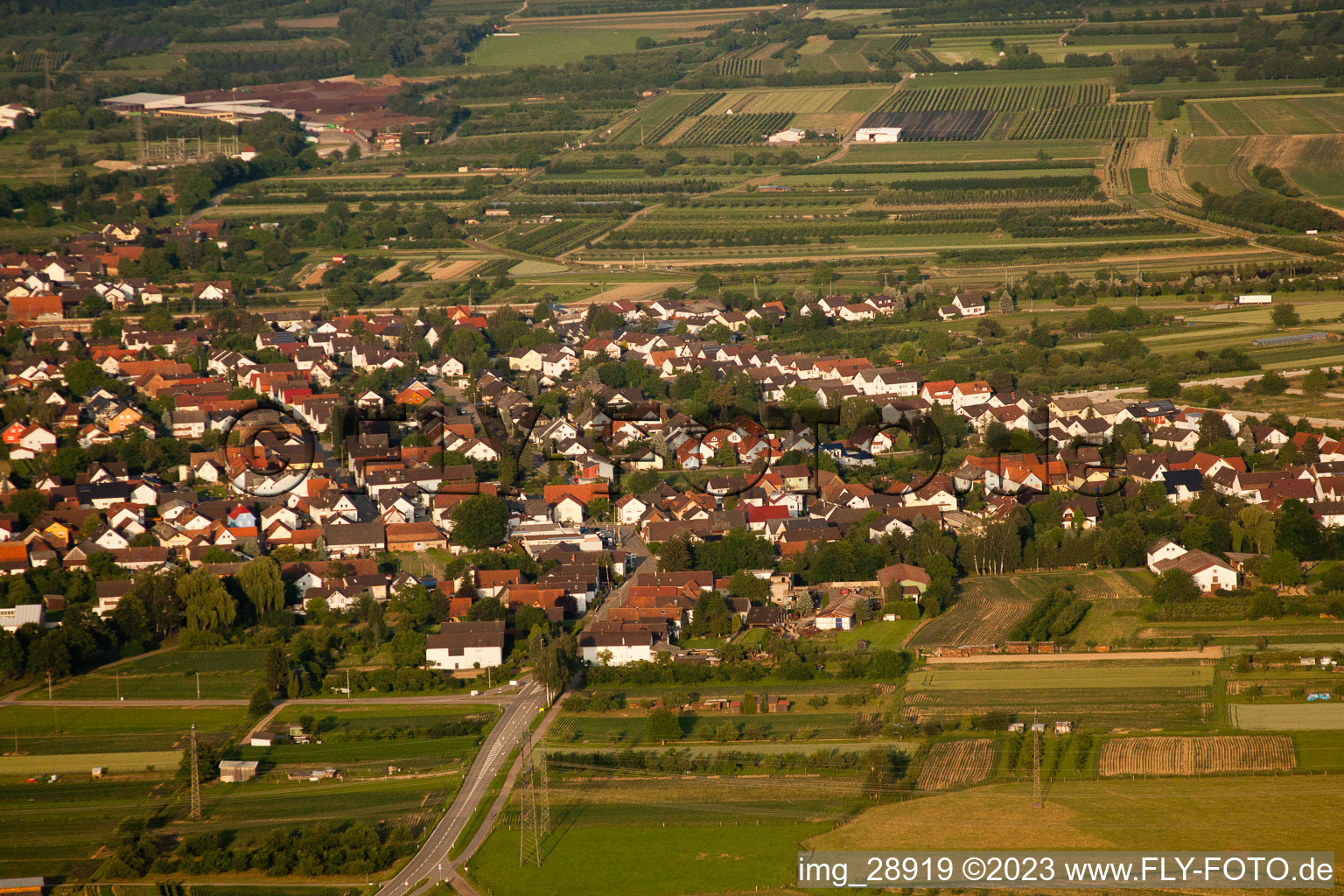 Quartier Urloffen in Appenweier dans le département Bade-Wurtemberg, Allemagne depuis l'avion